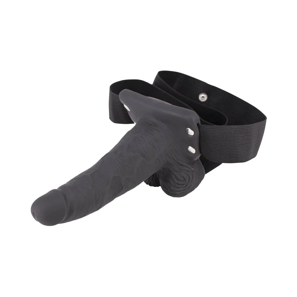 Erection Assistant Hollow Strap-On Vibrating 6 in. Black - Image 2