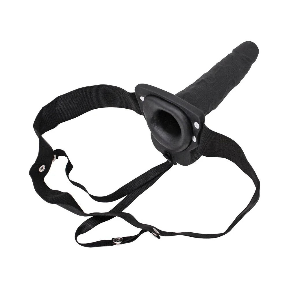 Erection Assistant Hollow Strap-On Vibrating 6 in. Black - Image 4