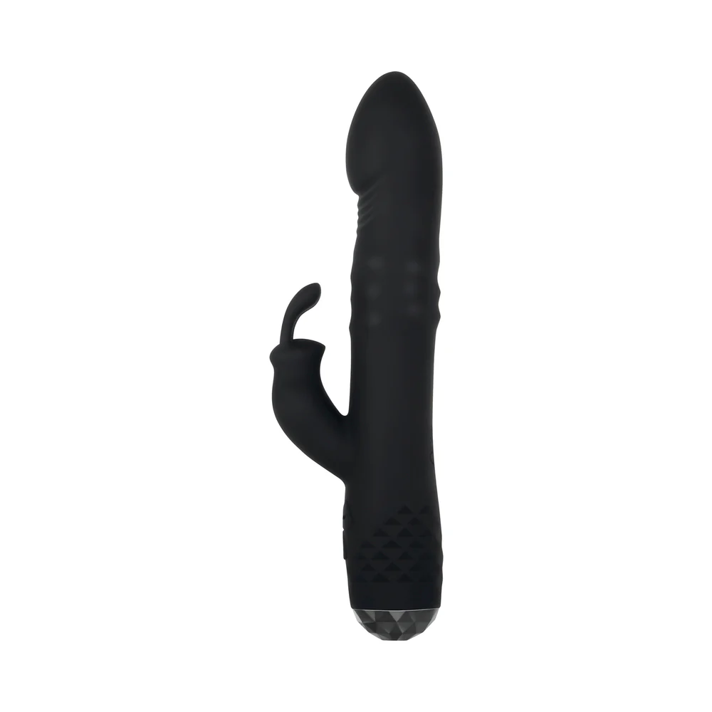 Evolved Bodacious Bunny Rechargeable Silicone Rabbit Vibrator Black - Image 3