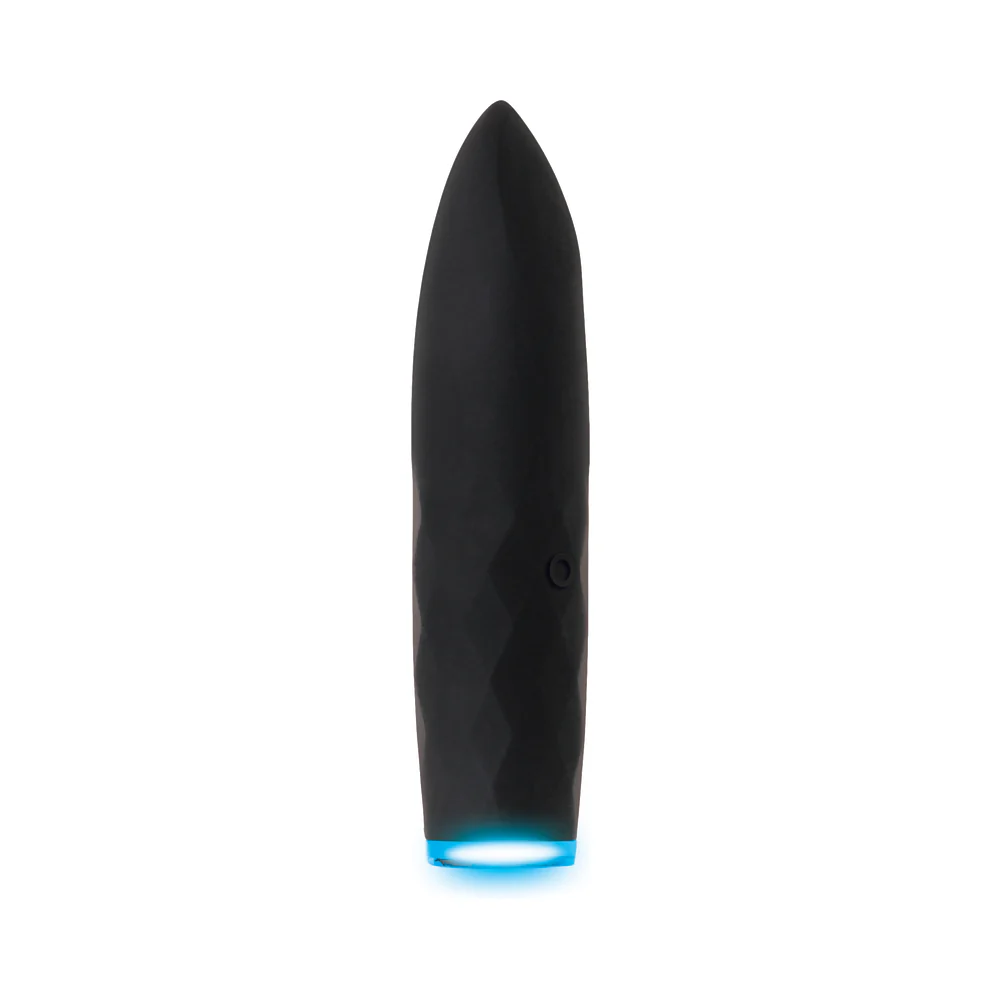 Evolved On The Spot Light-Up Rechargeable Silicone Bullet Vibrator Black - Image 4