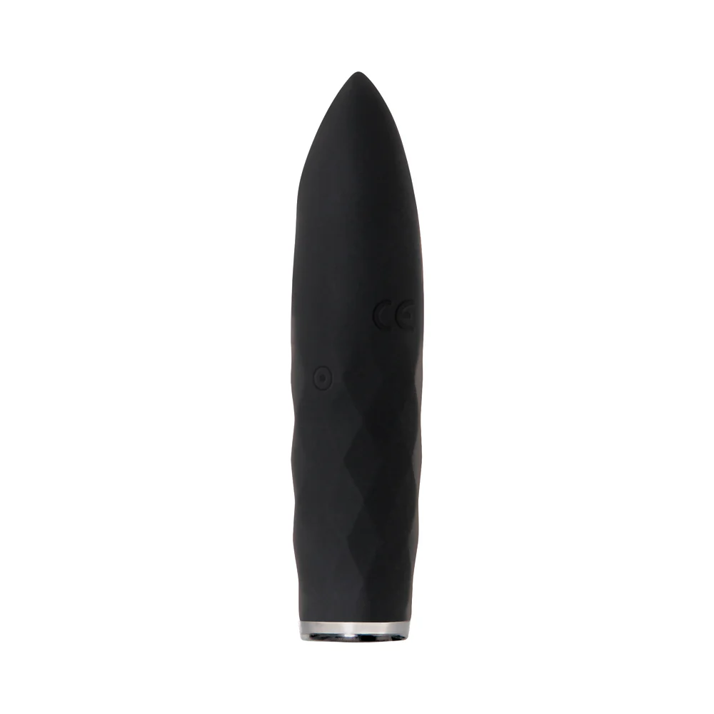 Evolved On The Spot Light-Up Rechargeable Silicone Bullet Vibrator Black - Image 6
