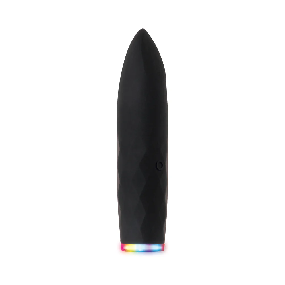 Evolved On The Spot Light-Up Rechargeable Silicone Bullet Vibrator Black - Image 8