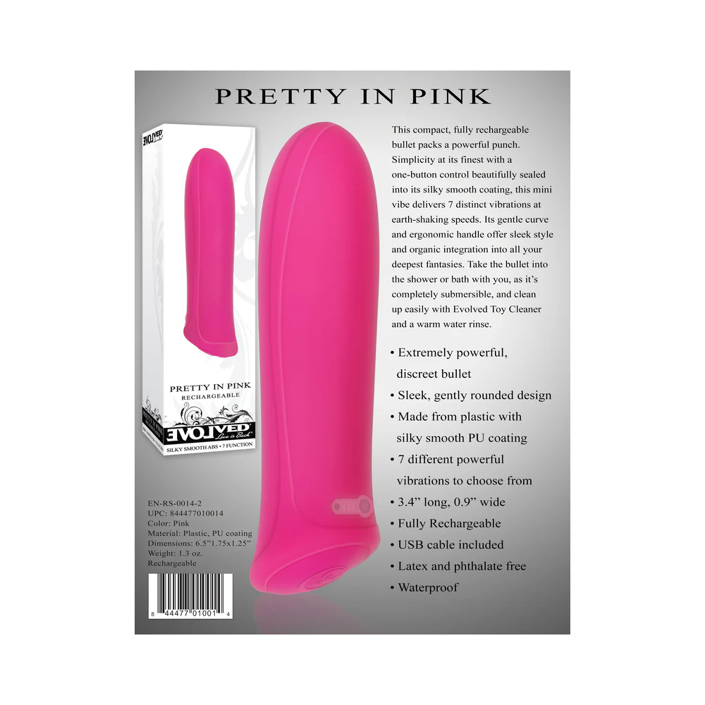 Evolved Pretty in Pink Rechargeable Silicone Bullet Vibrator - Image 11