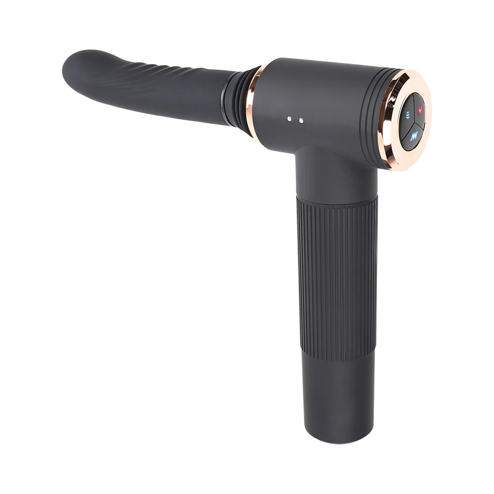 Evolved Too Hot To Handle Rechargeable Silicone Thrusting Sex Machine Black - Image 3