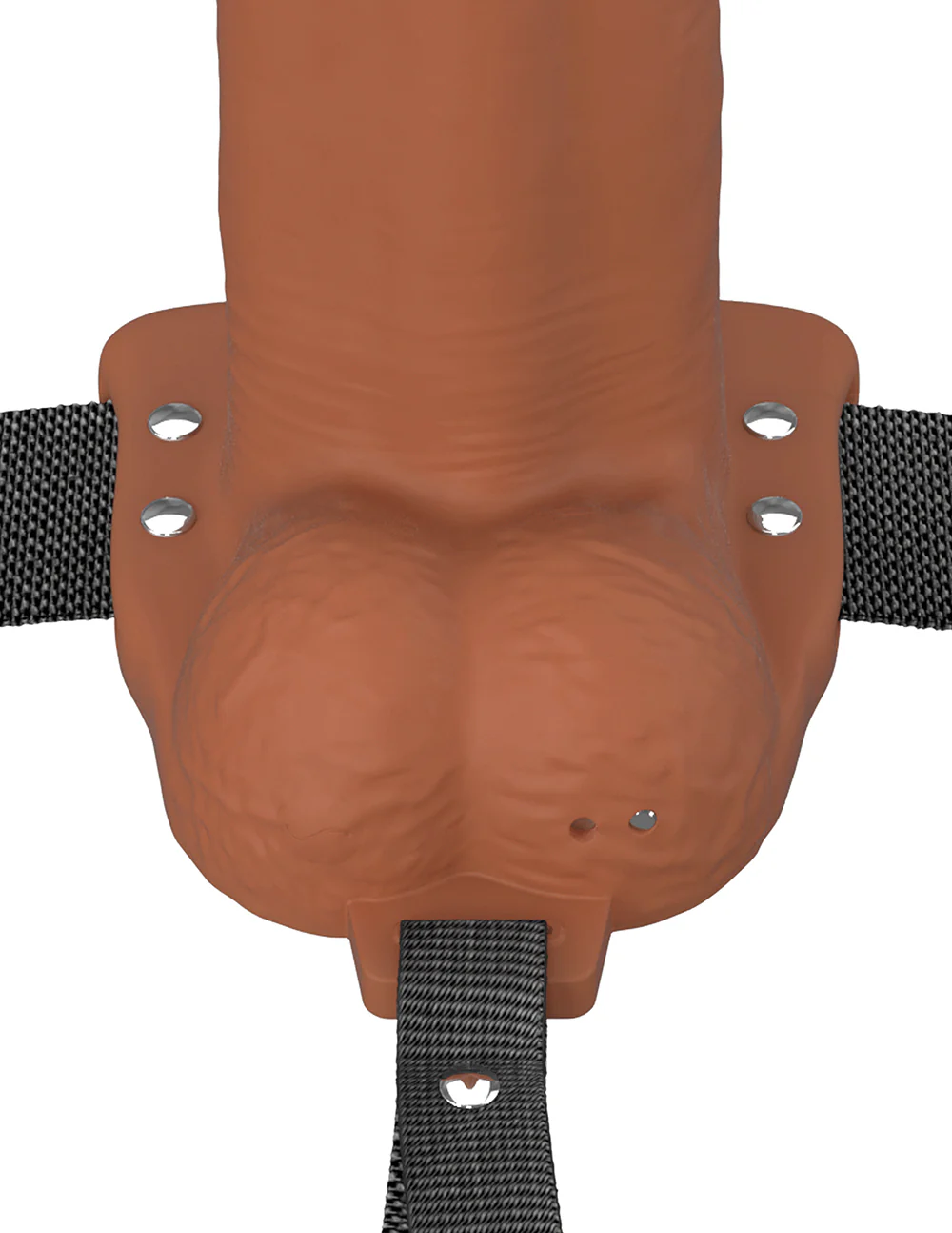 Fantasy X-Tensions Elite Vibrating Hollow Silicone Strap-On 7 in. Brown - Image 7