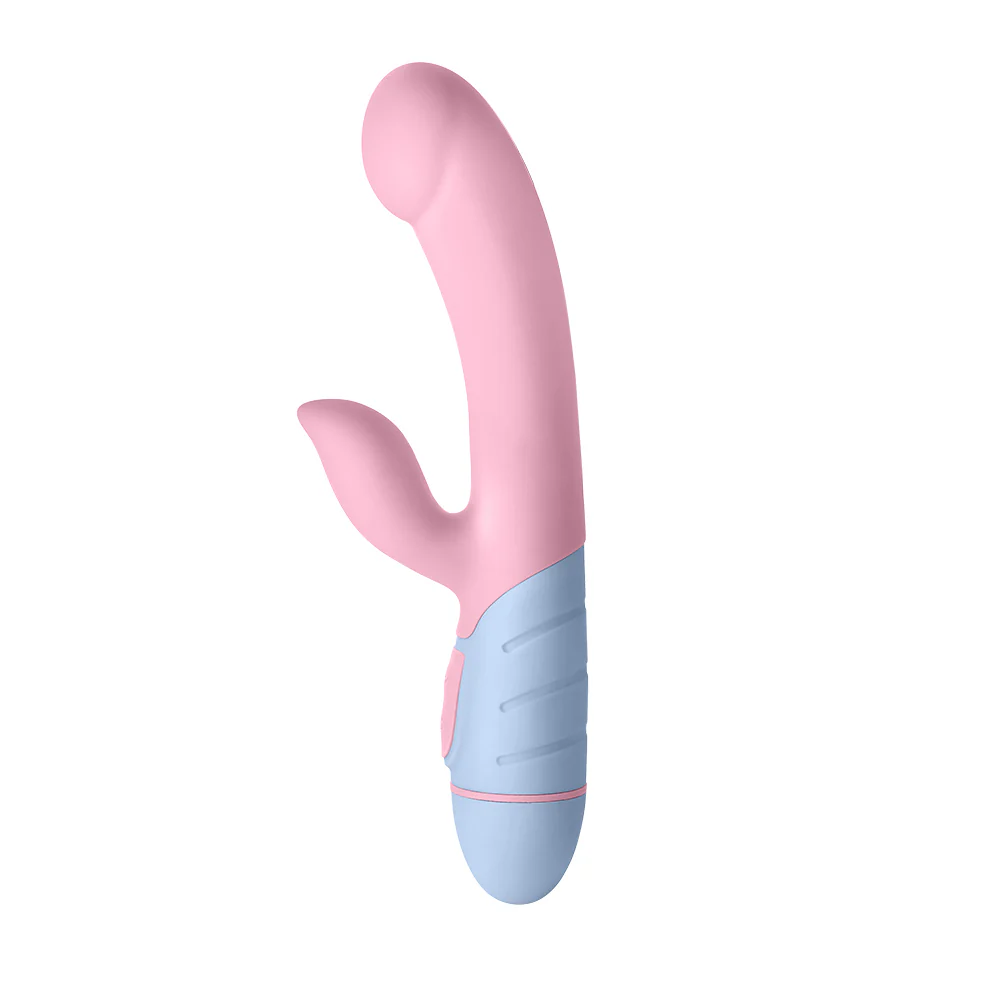 FemmeFunn FFIX Rabbit Waterproof Silicone Dual Stimulation G-Spot Vibrator Light Pink - Image 3