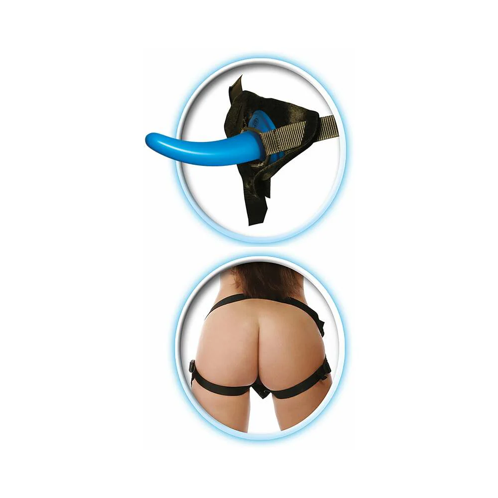 Fetish Fantasy Series Beginner's Strap-On For Him Set With 4.5 in. Dildo Blue/Black - Image 4