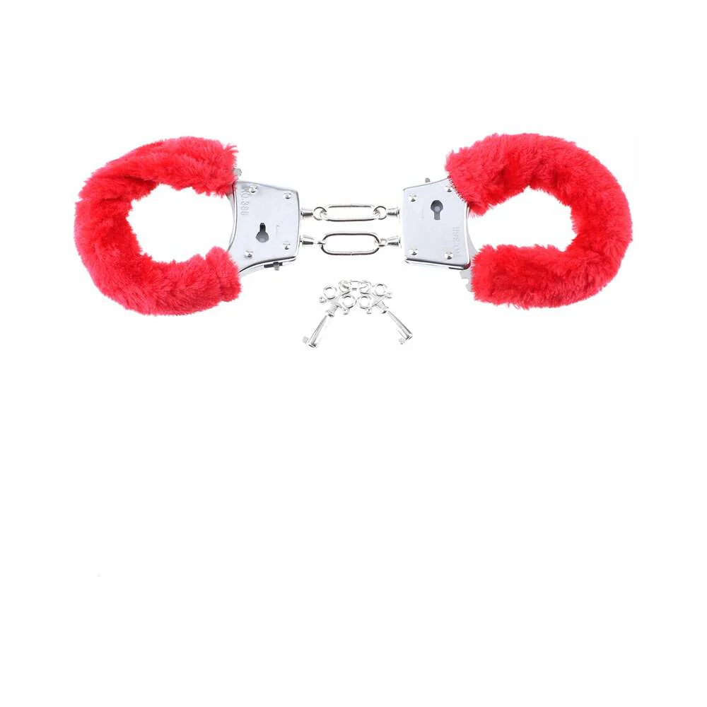 Fetish Fantasy Series Beginner's Furry Cuffs Red - Image 2