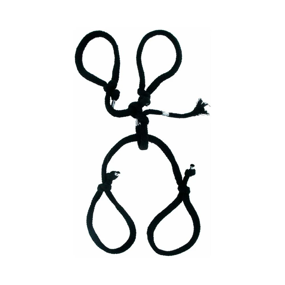 Fetish Fantasy Series Silk Rope Hogtie Black - Image 2