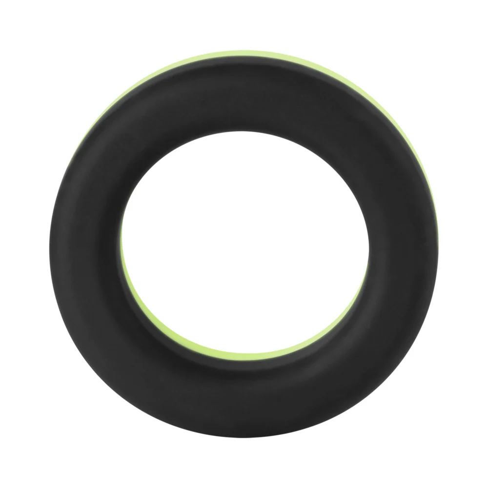 Forto F-19 Liquid Silicone 2-Tone Cockring Black/Glow - Image 5