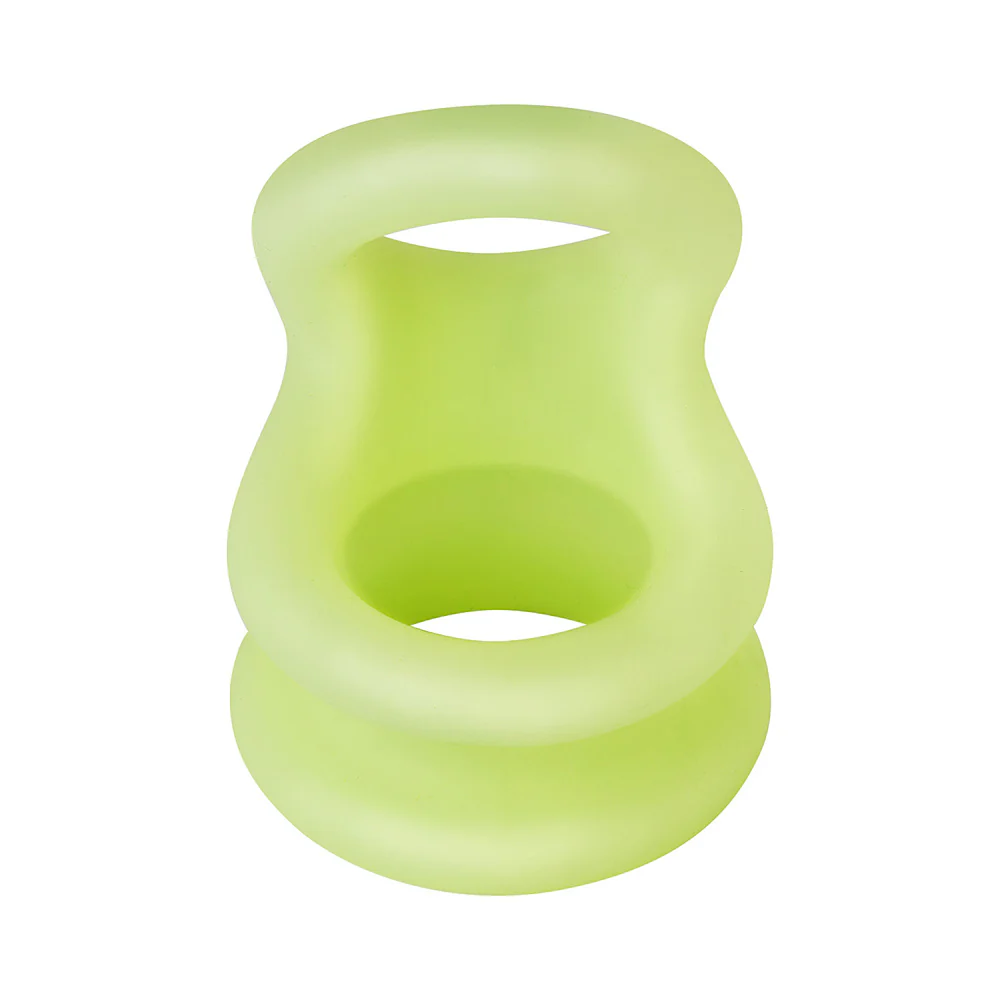 Forto F-20 Liquid Silicone Cockring & Ball Stretcher Medium Glow - Image 2