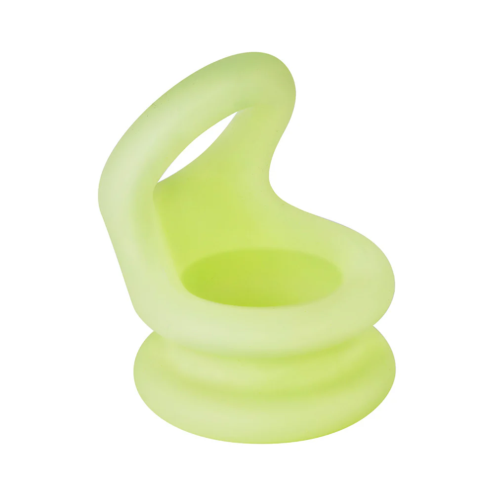 Forto F-20 Liquid Silicone Cockring & Ball Stretcher Medium Glow - Image 3