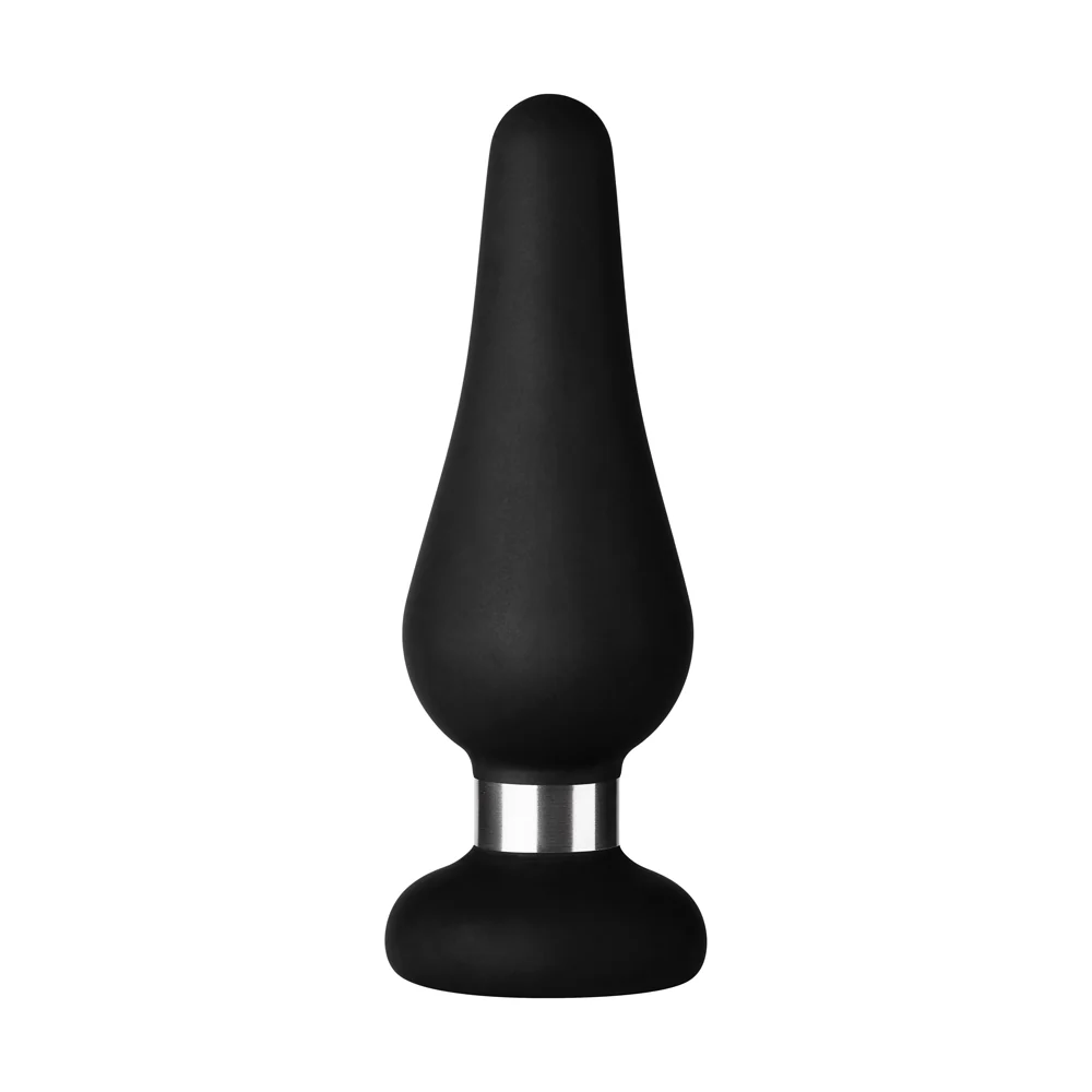 Forto F-21 Tear Drop Silicone Anal Plug Medium Black - Image 2