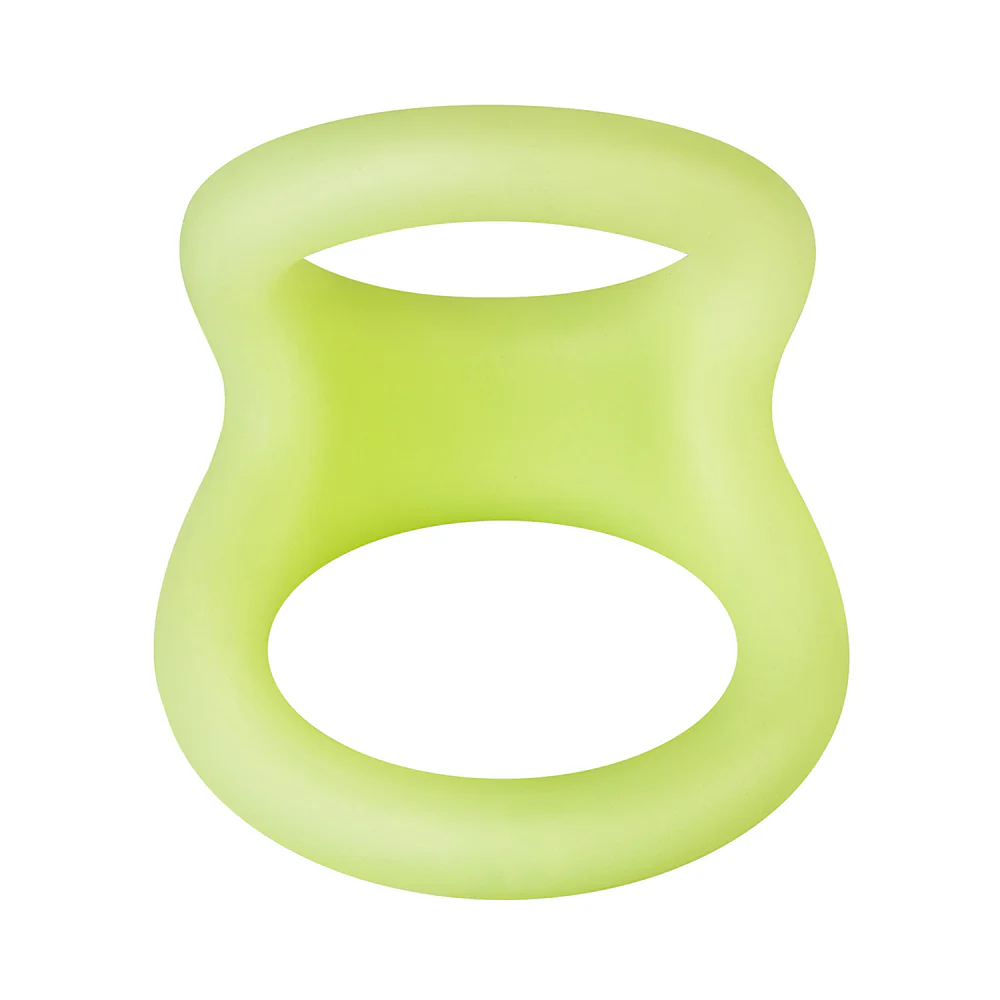 Forto F-22 Liquid Silicone Cock & Ball D-Ring Medium Glow - Image 2