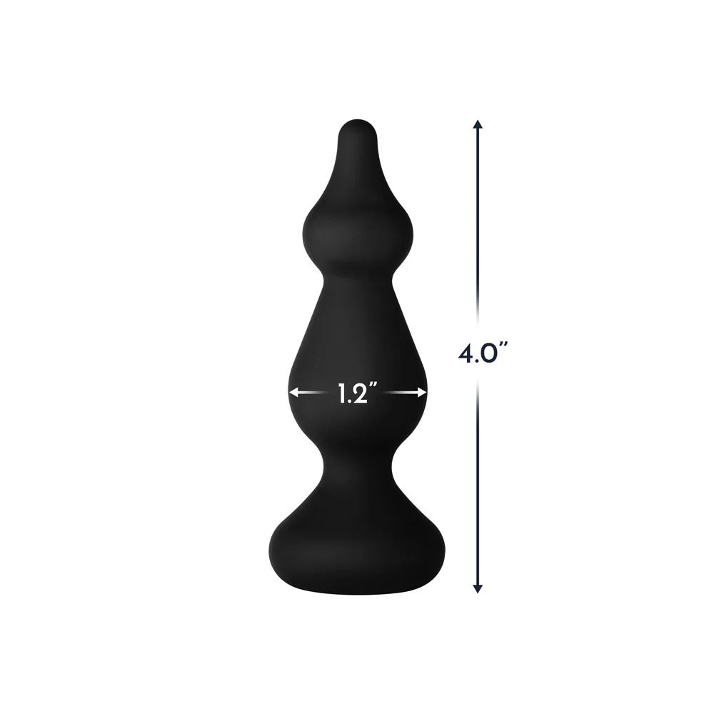 Forto F-30 Pointer Silicone Anal Plug Small Black - Image 4