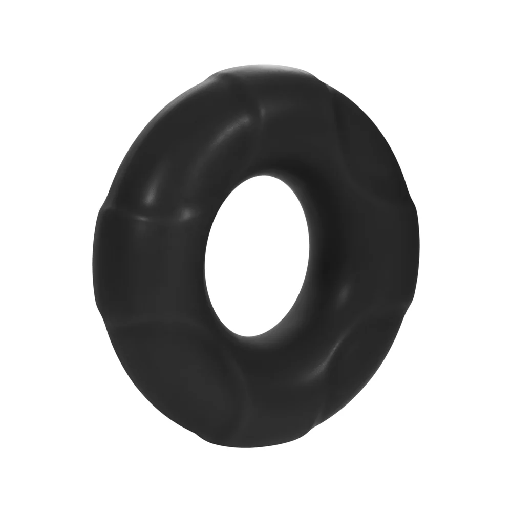 Forto F-33 Liquid Silicone Cockring Medium Black - Image 2