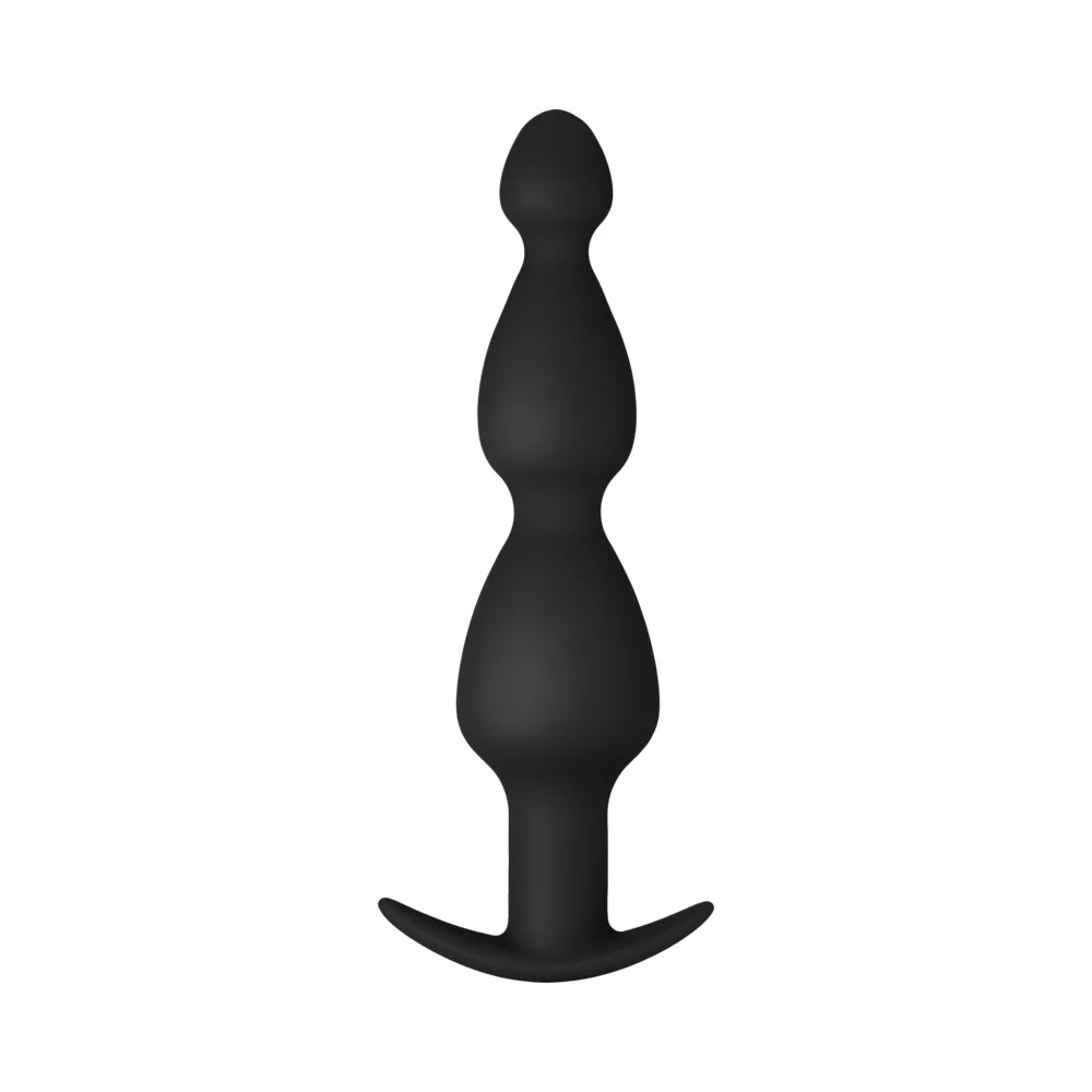 Forto F-52 Cone Beads Silicone Anal Plug Black - Image 2