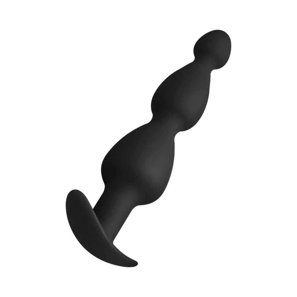 Forto F-52 Cone Beads Silicone Anal Plug Black - Image 4