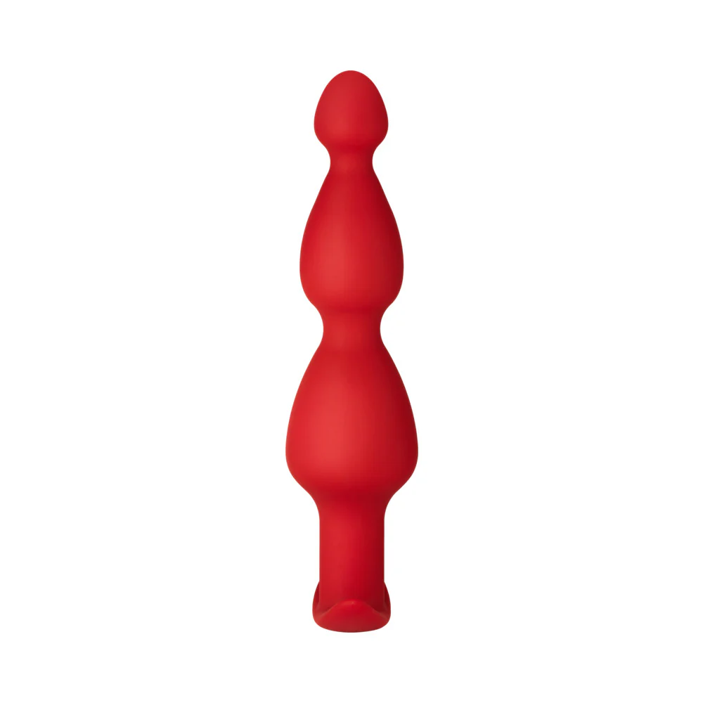 Forto F-52 Cone Beads Silicone Anal Plug Red - Image 3