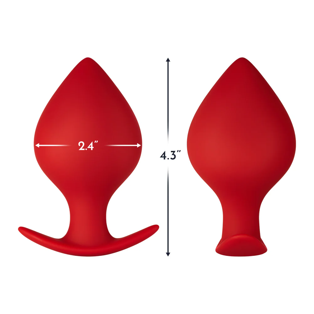 Forto F-60 Spade Silicone Anal Plug Large Red - Image 5