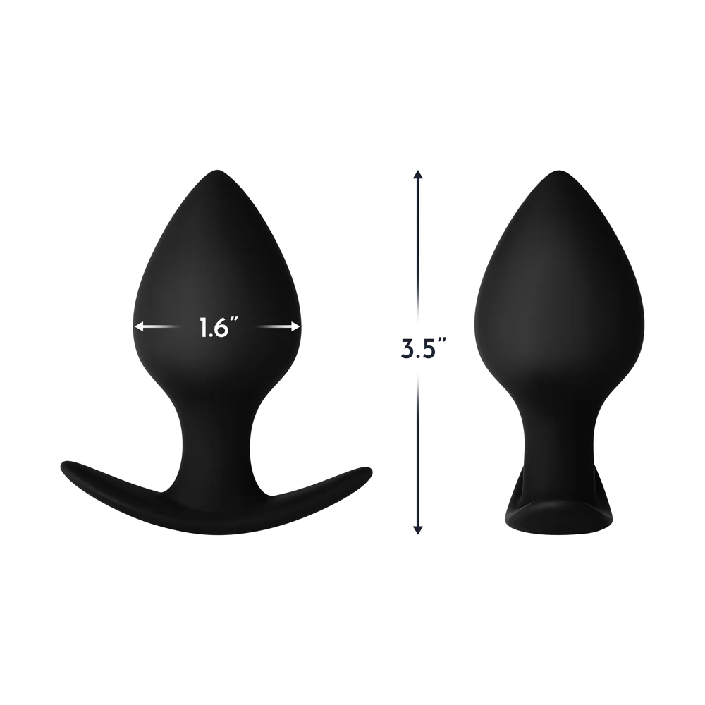 Forto F-60 Spade Silicone Anal Plug Small Black - Image 5