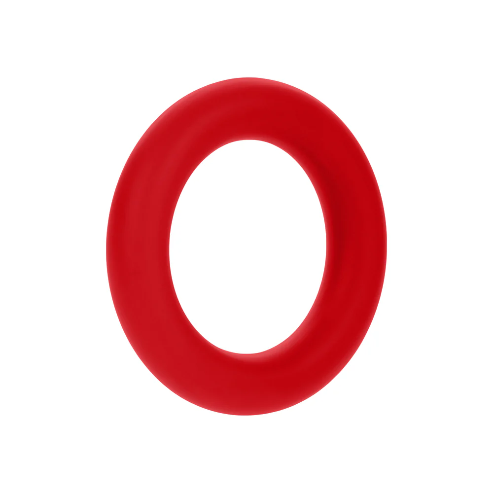 Forto F-61 3-Piece Silicone Cockring Set Red - Image 14