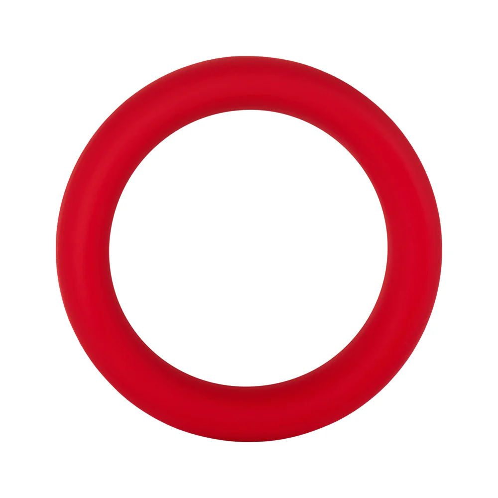 Forto F-64 Wide Liquid Silicone Cockring Medium Red - Image 2