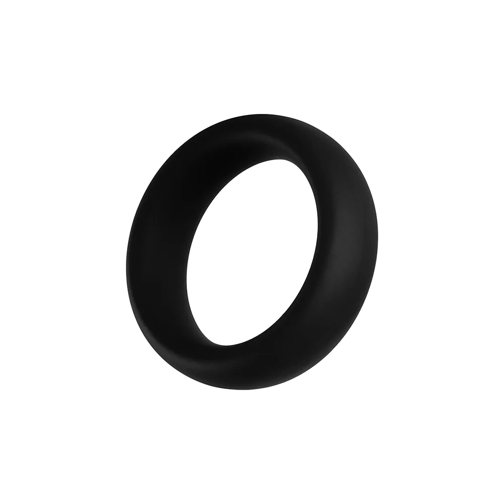 Forto F-64 Wide Liquid Silicone Cockring Small Black - Image 4