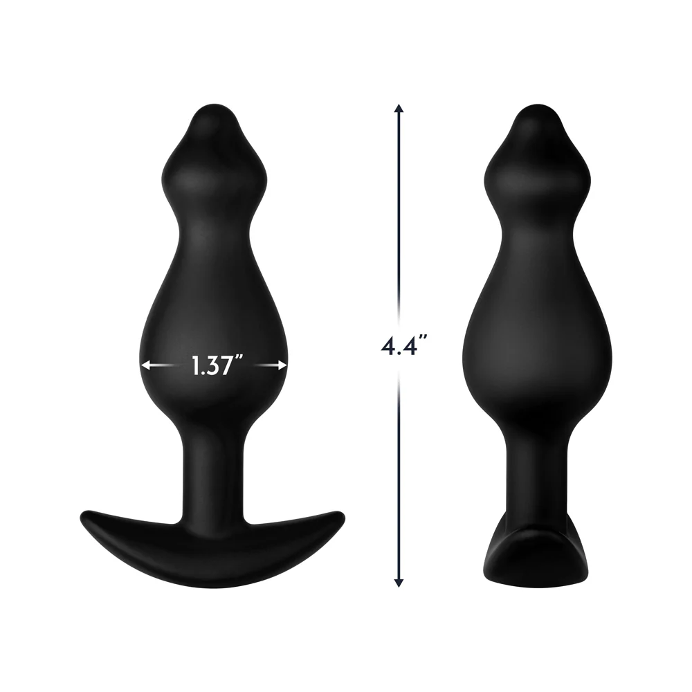 Forto F-78 Pointee Silicone Anal Plug Medium Black - Image 5