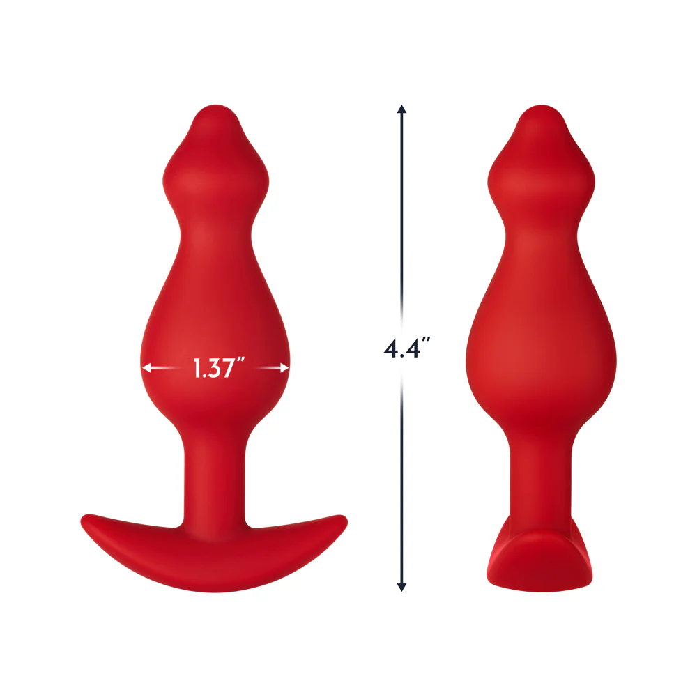Forto F-78 Pointee Silicone Anal Plug Medium Red - Image 5