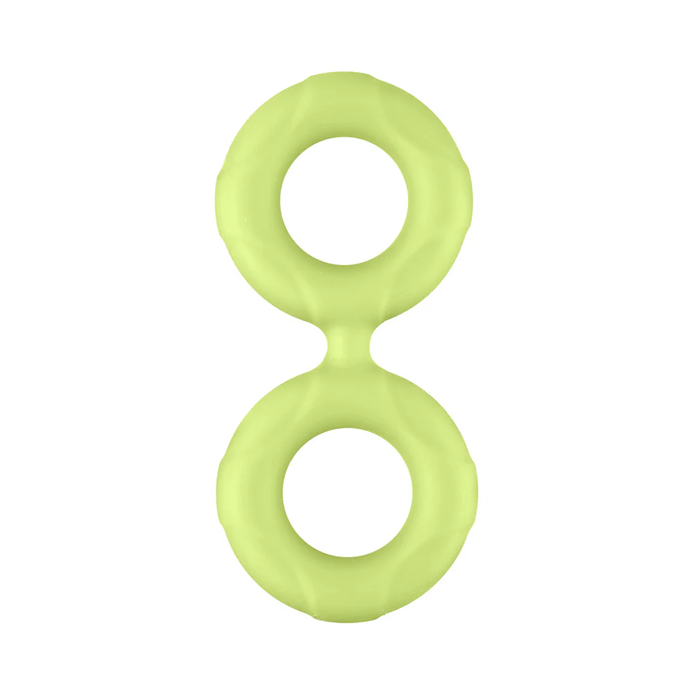 Forto F-81 Liquid Silicone Cock & Ball Double Ring Medium Glow - Image 2