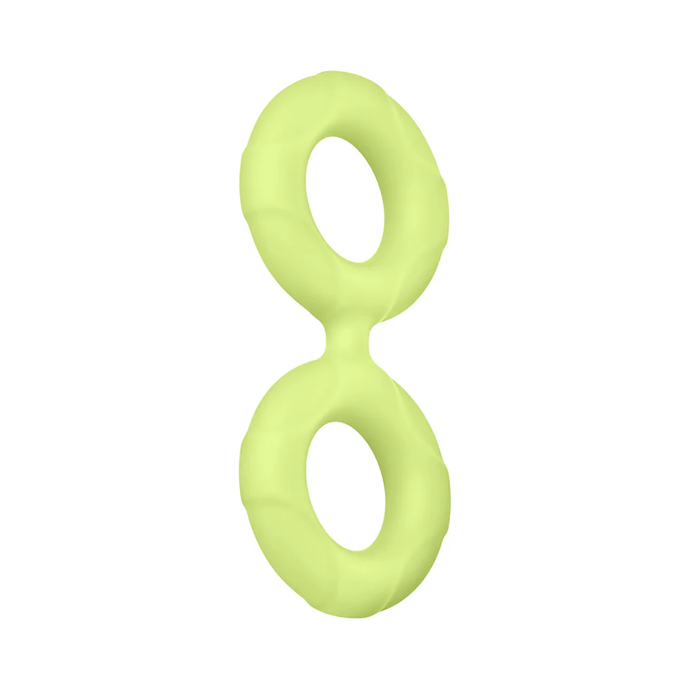 Forto F-81 Liquid Silicone Cock & Ball Double Ring Medium Glow - Image 3