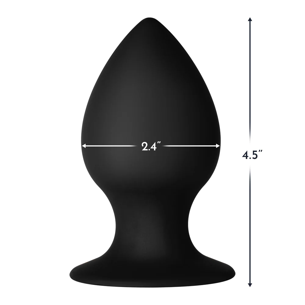 Forto F-98 Cone Silicone Anal Plug Large Black - Image 4