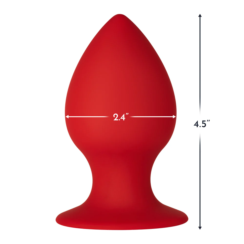 Forto F-98 Cone Silicone Anal Plug Large Red - Image 4