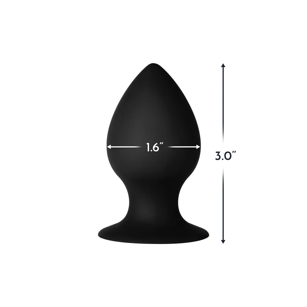 Forto F-98 Cone Silicone Anal Plug Small Black - Image 4