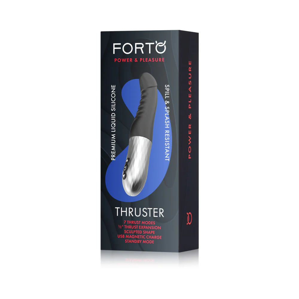 Forto Thruster Rechargeable Silicone Thrusting G-Spot Vibrator Black - Image 8