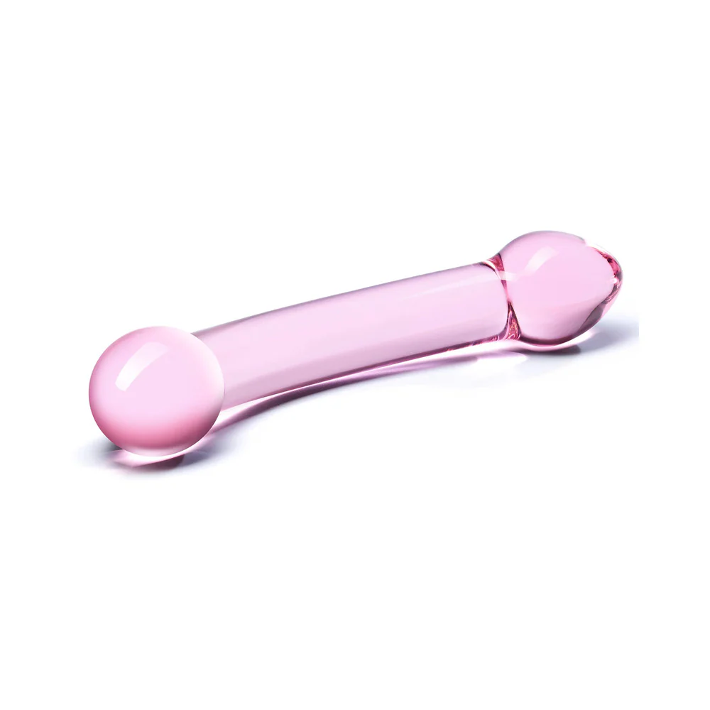 Glas 7.25 in. Double Trouble Purple Glass Dildo - Image 3