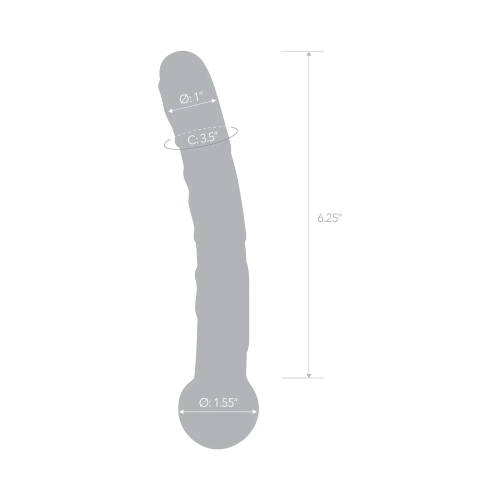 Glas 7.5 in. Orange Tickler Glass Dildo - Image 7