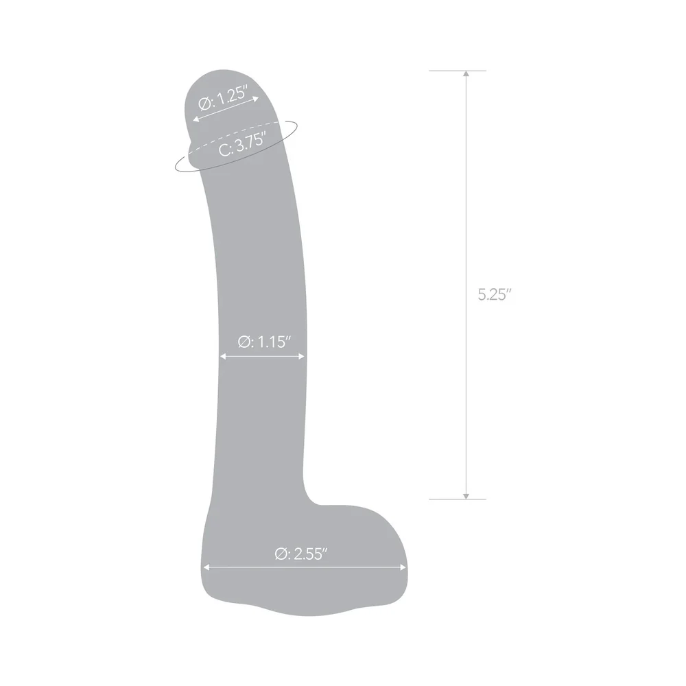 Glas 7 in. Realistic Curved Glass G-Spot Dildo - Image 7