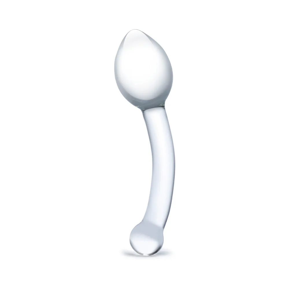 Glas 8 in. Pure Indulgence Anal Slider Prostate Stimulating Glass Dildo - Image 2