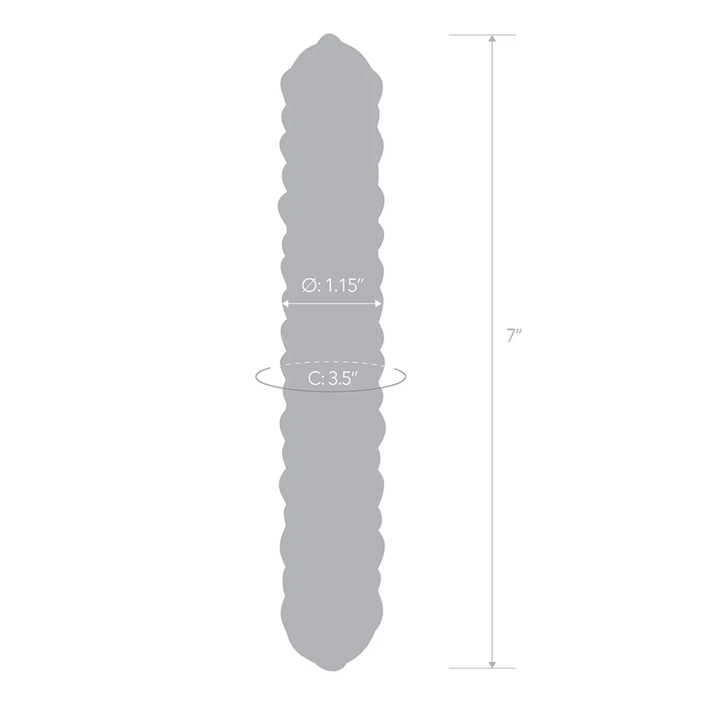 Glas 9 in. Purple Rose Nubby Glass Dildo - Image 8
