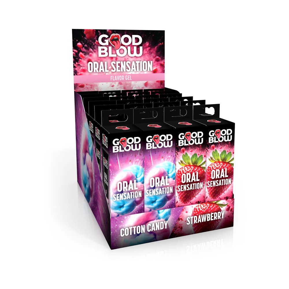 Good Blow Oral Sensation Gel Strawberry/Cotton Candy POP Display - Image 2