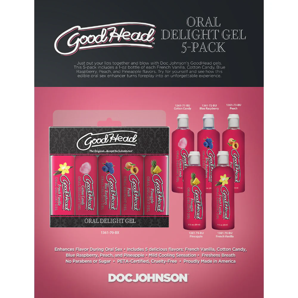 GoodHead Oral Delight Gel Blue Raspberry 1 oz. - Image 4
