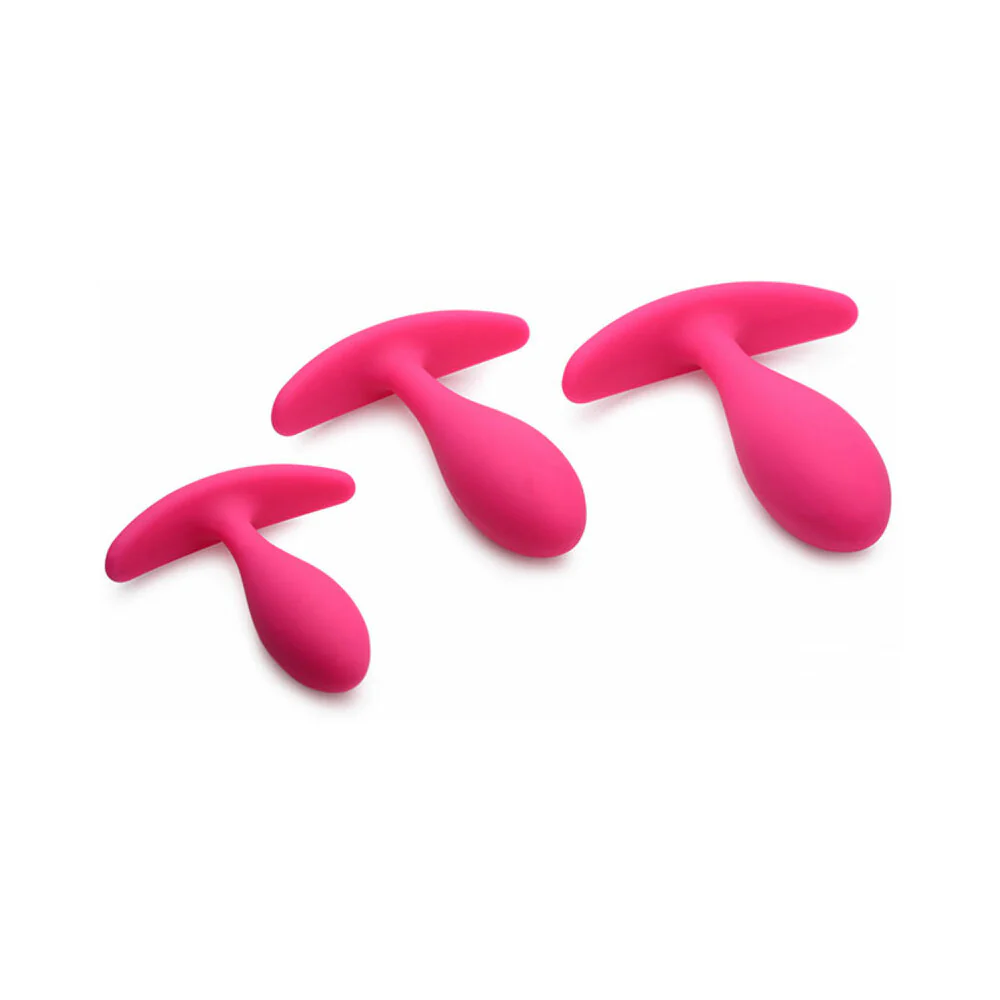 Curve Toys Gossip Rump Bumpers 3-Piece Silicone Anal Training Set Magenta - Image 4