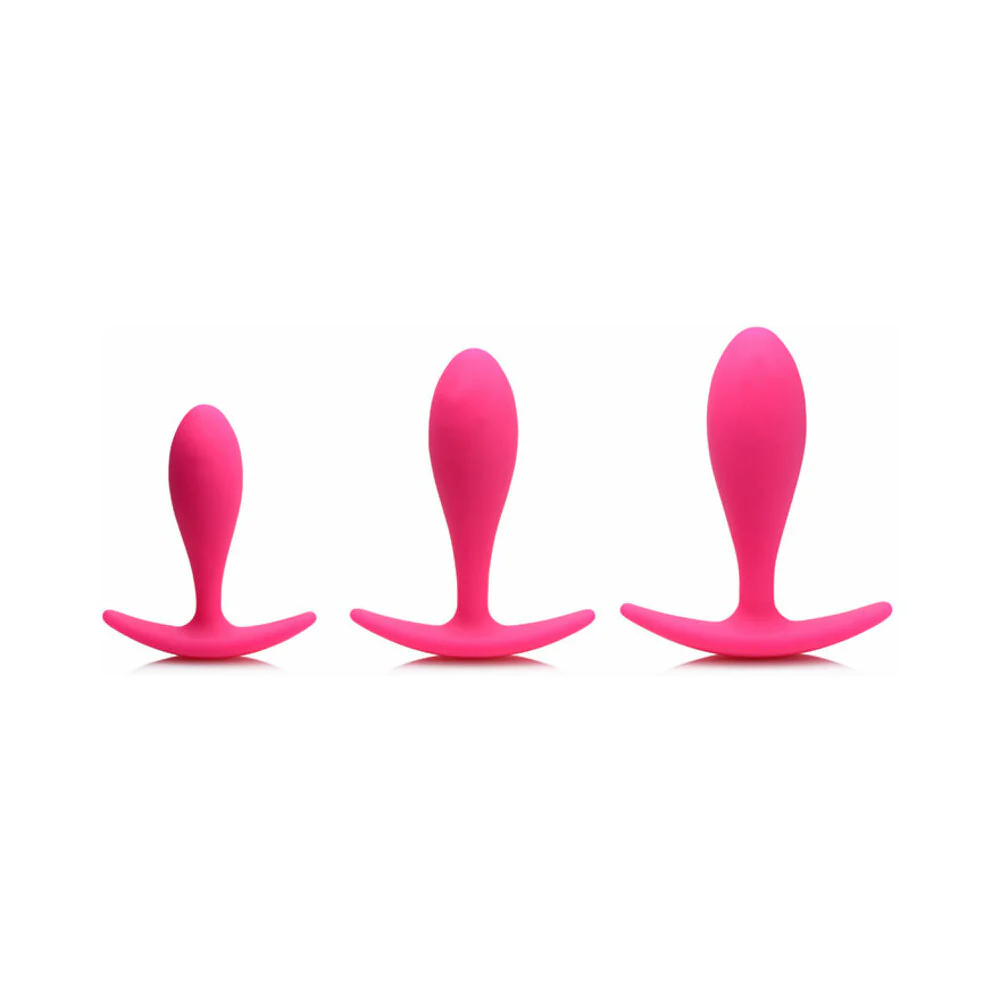 Curve Toys Gossip Rump Bumpers 3-Piece Silicone Anal Training Set Magenta - Image 5