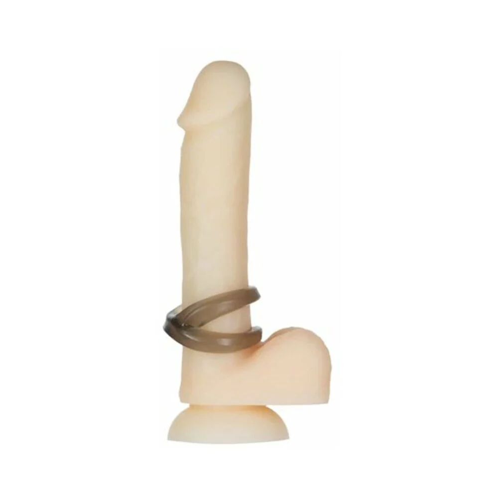 Powerbullet Got Big Dick Super-Stretch Cockrings 2-Pack Smoke - Image 7