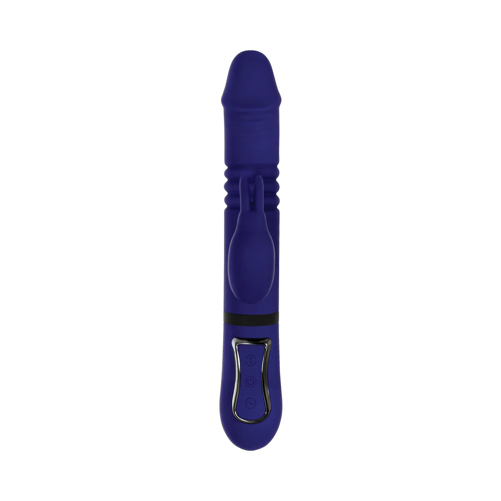 Gender X All In One Rechargeable Thrusting Rotating Silicone Rabbit Vibrator Purple - Image 4