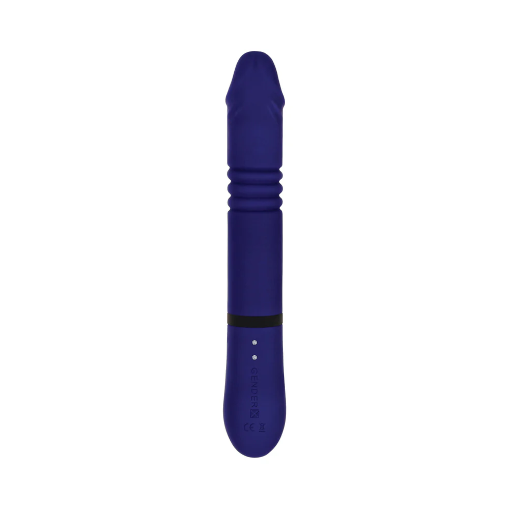 Gender X All In One Rechargeable Thrusting Rotating Silicone Rabbit Vibrator Purple - Image 6
