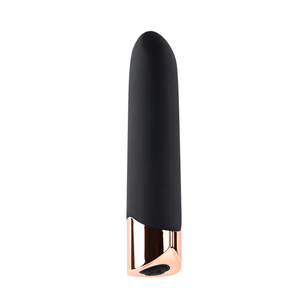 Gender X The Gold Standard Rechargeable Silicone Bullet Vibrator Black/Gold - Image 6