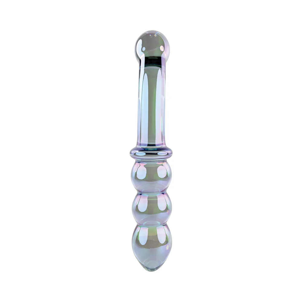 Gender X Lustrous Galaxy Wand 7.3 in. Dual-Ended Glass Dildo Multi-Color - Image 2